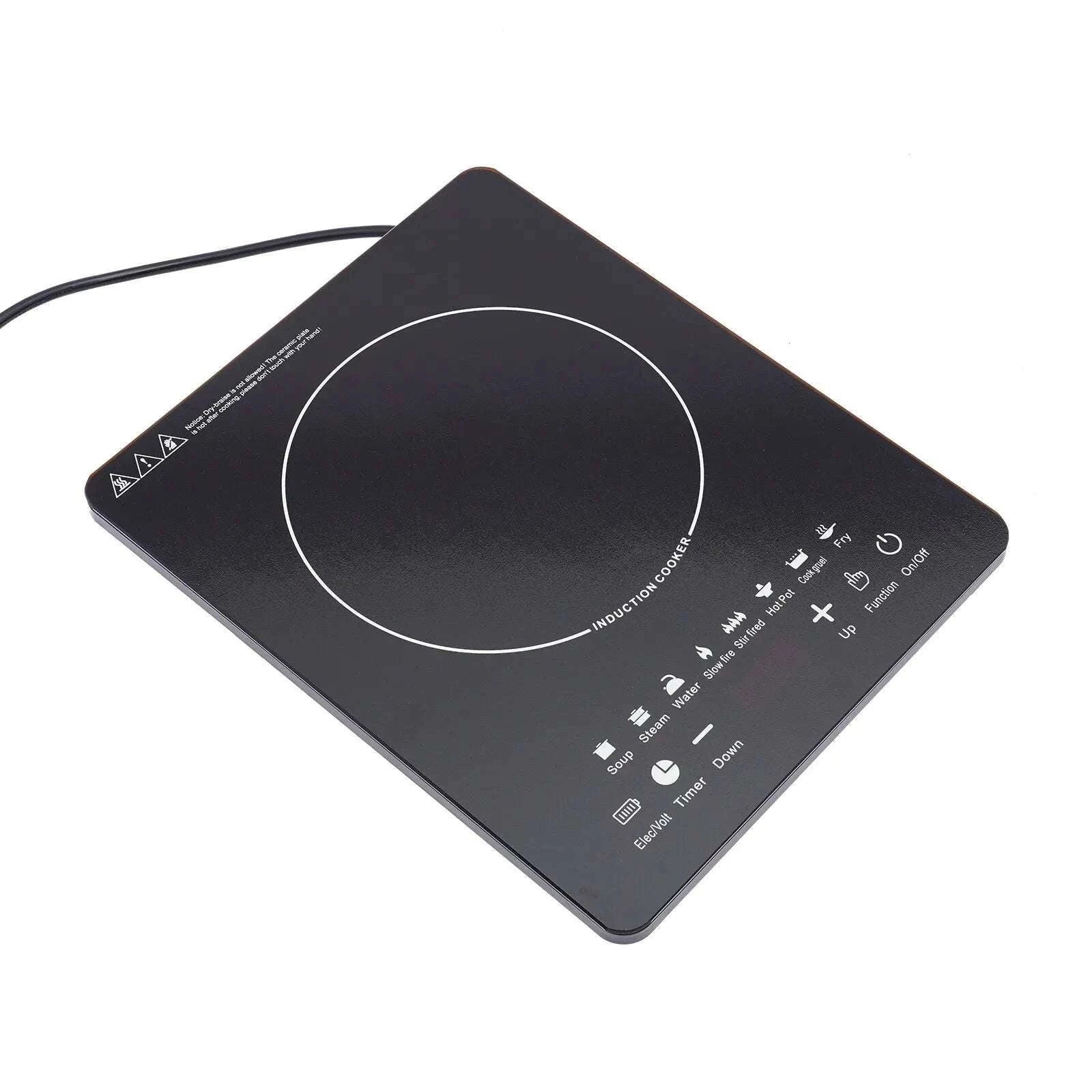 Portable 750W Induction Cooktop with Touch Control & 180-Min Timer-United States / black / US
