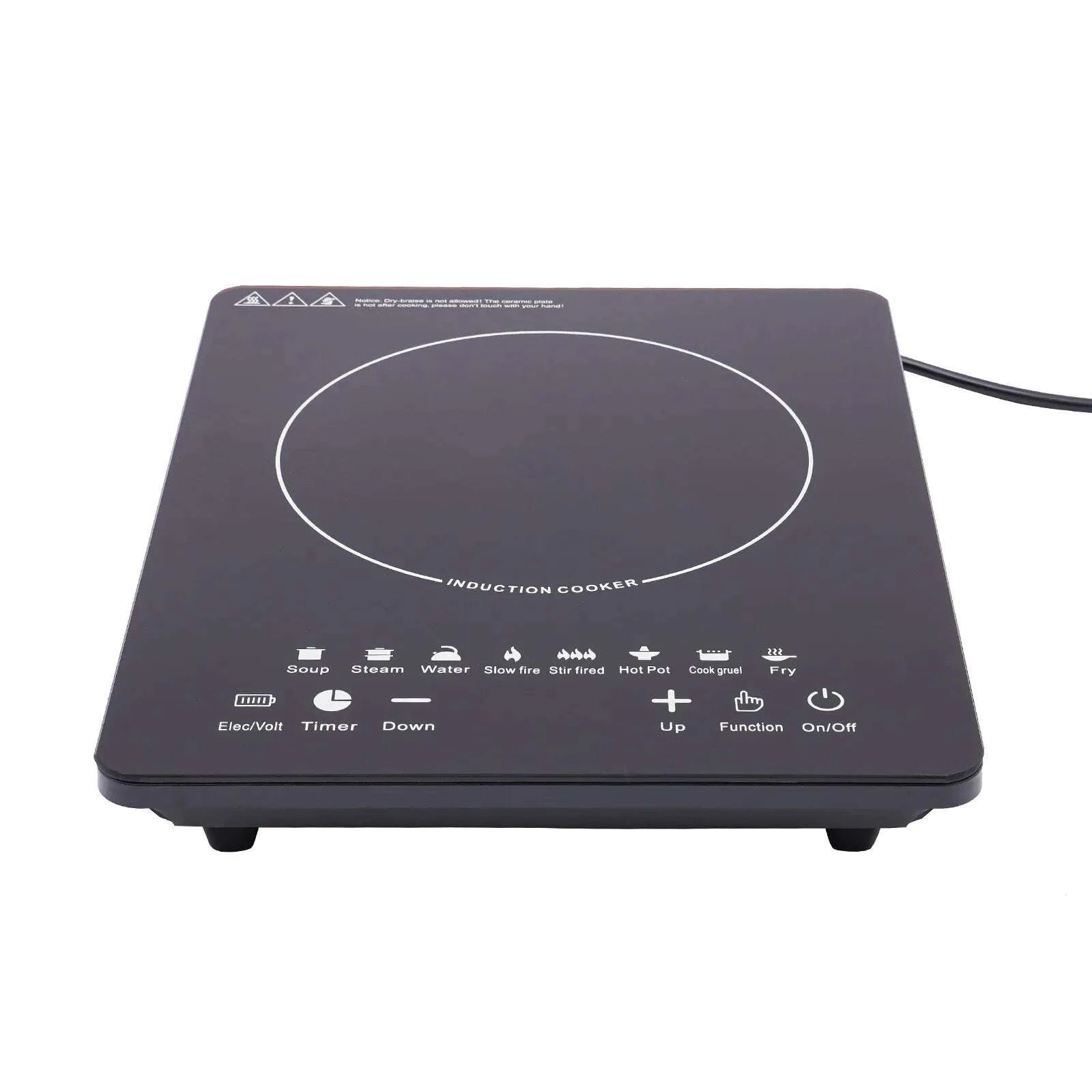 Portable 750W Induction Cooktop with Touch Control & 180-Min Timer-