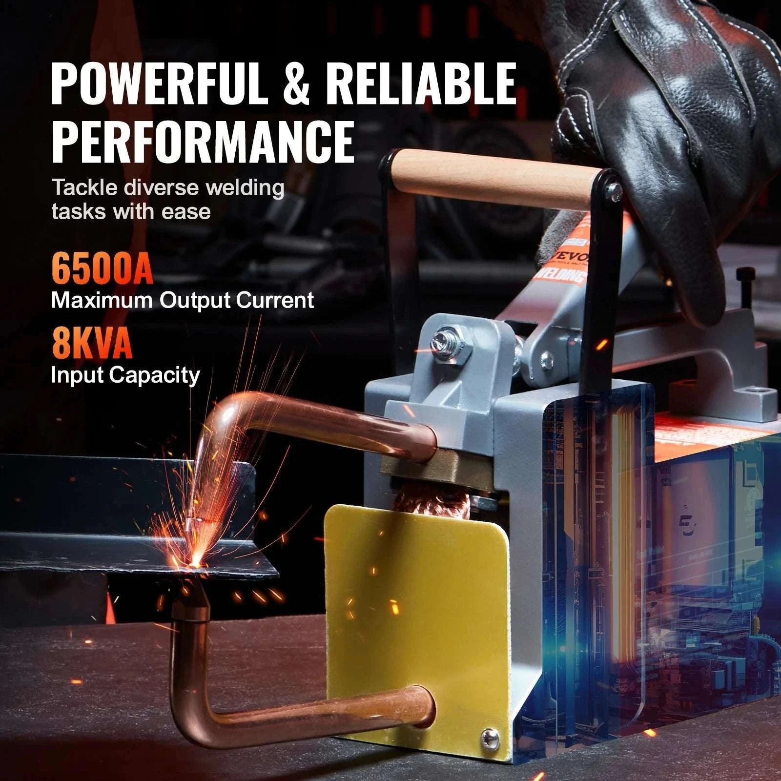 Portable 8KVA Spot Welder Gun for Metal Sheets up to 1/8"-United States