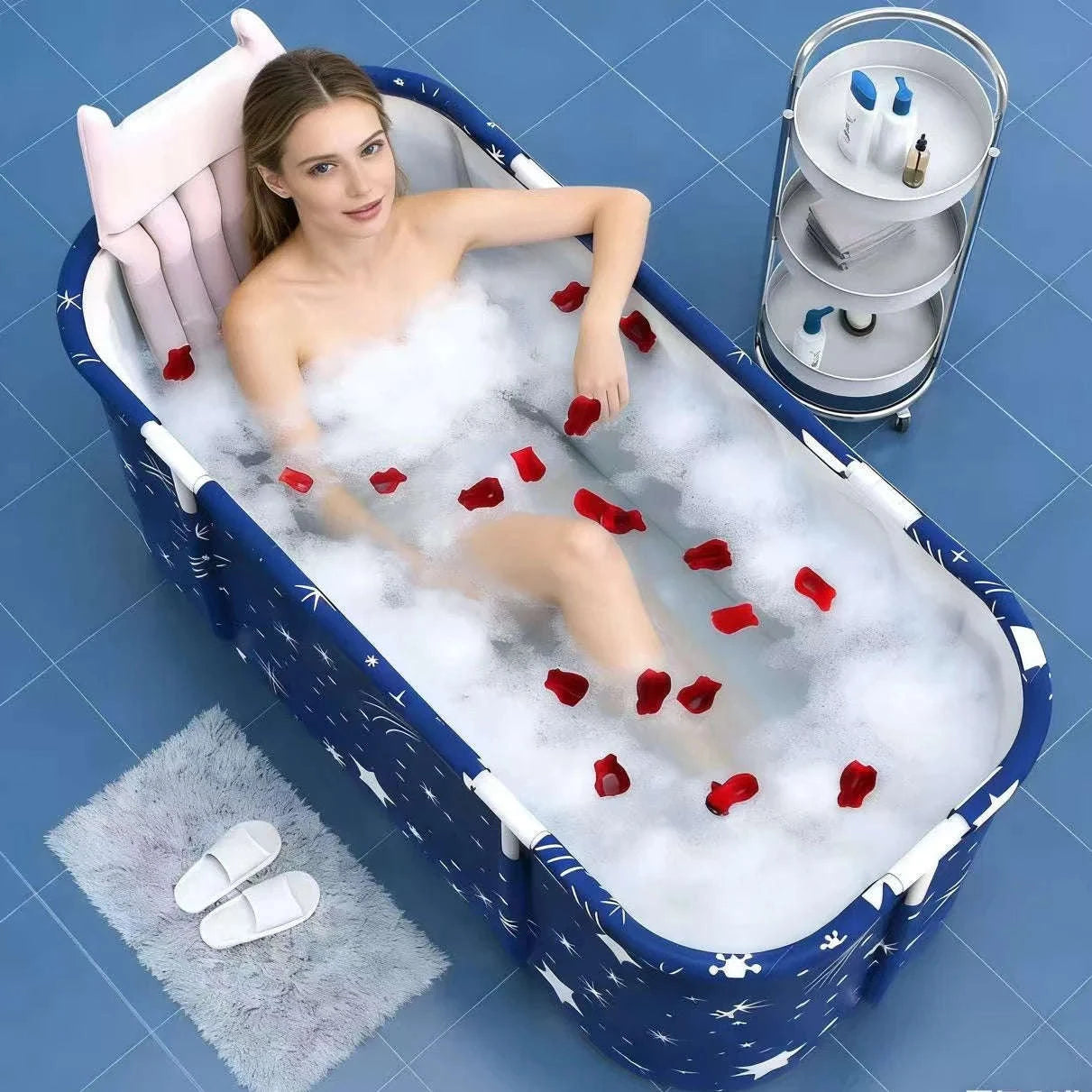Portable Adult Folding Bathtub with Insulated Design-Square shape / spain