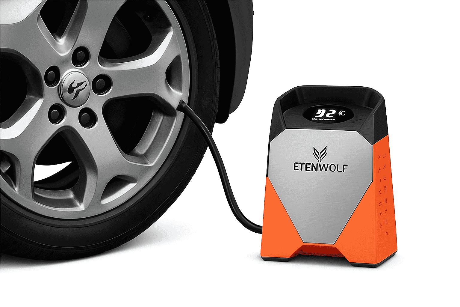 Portable Air Compressor Tire Inflator 7800mAh 160 PSI-S3se orange / China Mainland