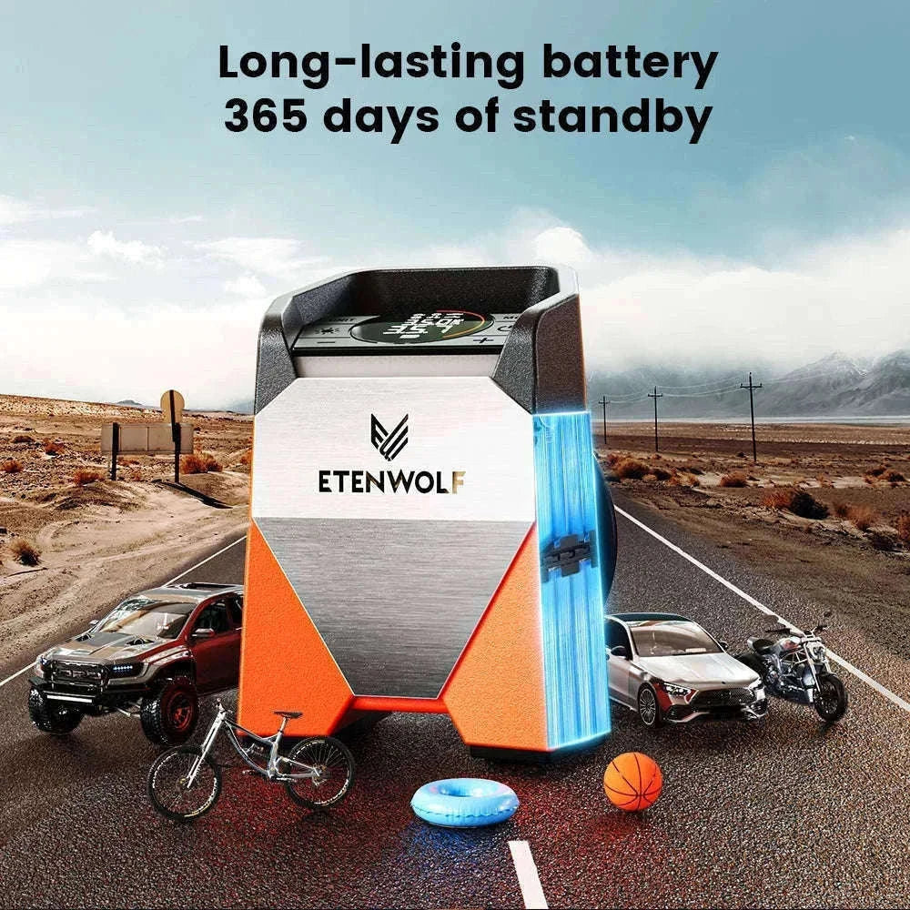 Portable Air Compressor Tire Inflator 7800mAh 160 PSI-S3se orange / China Mainland