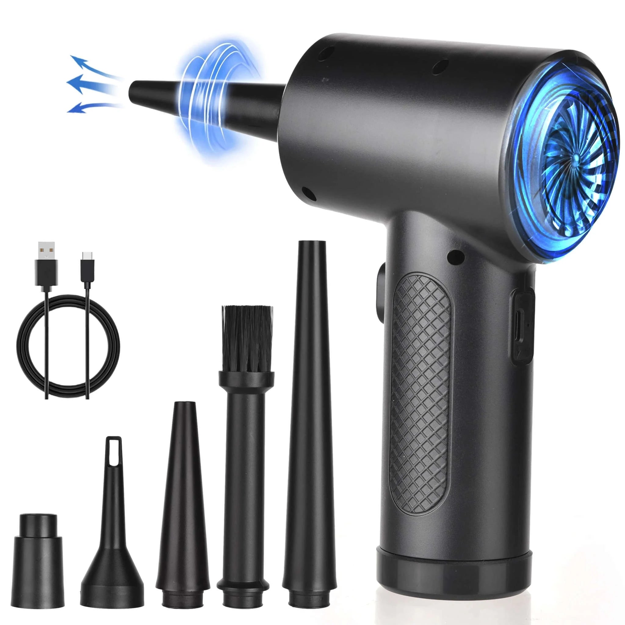 Portable Air Duster 51000RPM Cordless Blower with LED-4000 mAh