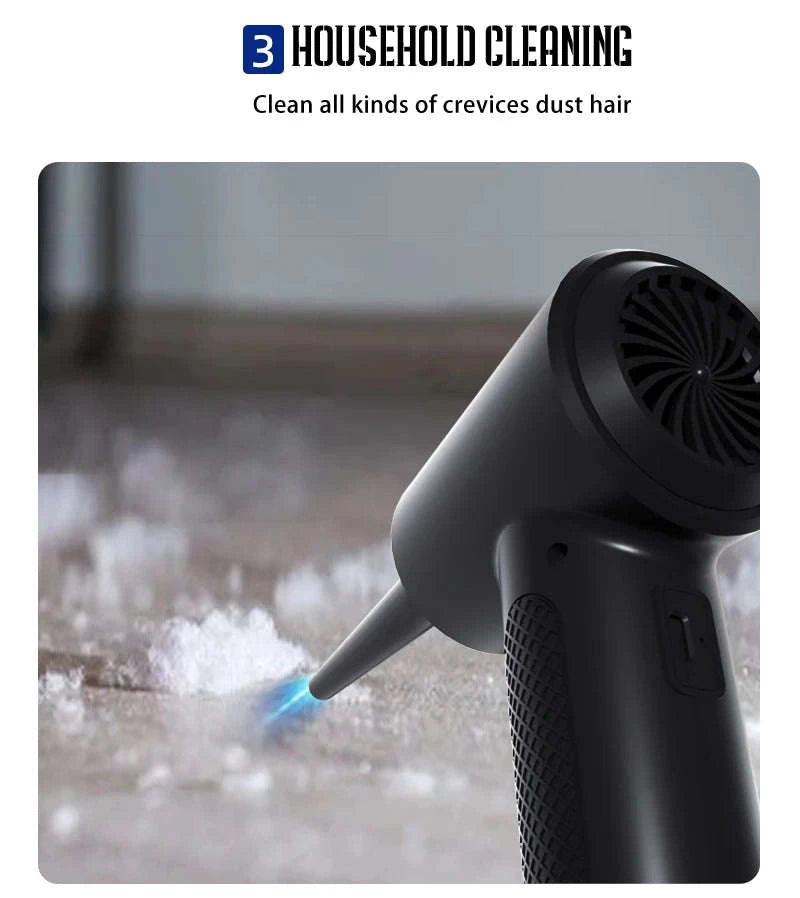 Portable Air Duster 51000RPM Cordless Blower with LED-4000 mAh
