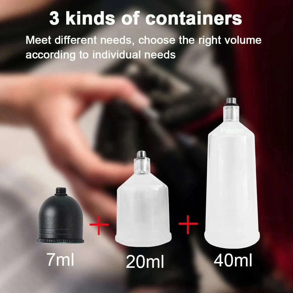 Portable Airbrush Nail Art Compressor for Precision Spray Control-Black