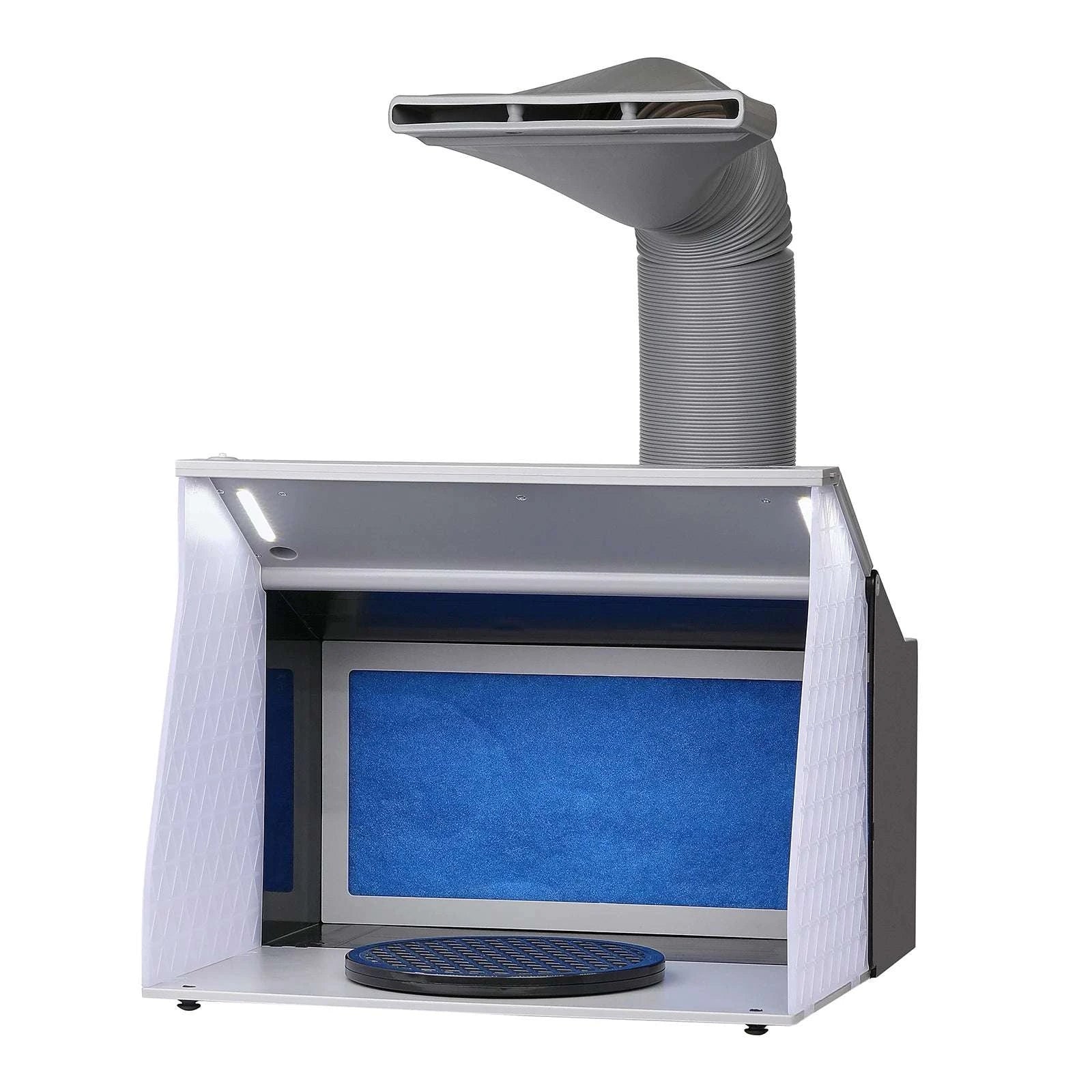 Portable Airbrush Spray Booth with Dual Fans, LED Lights & Hose-4 LED Lights / United States