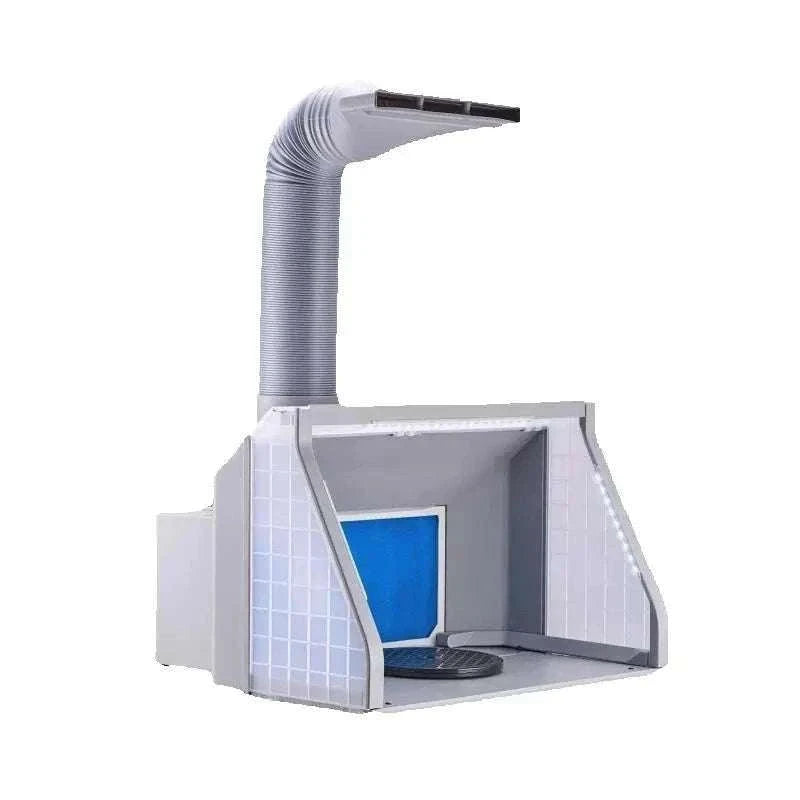 Portable Airbrush Spray Booth with Dual Fans, LED Lights & Hose-42cm / france