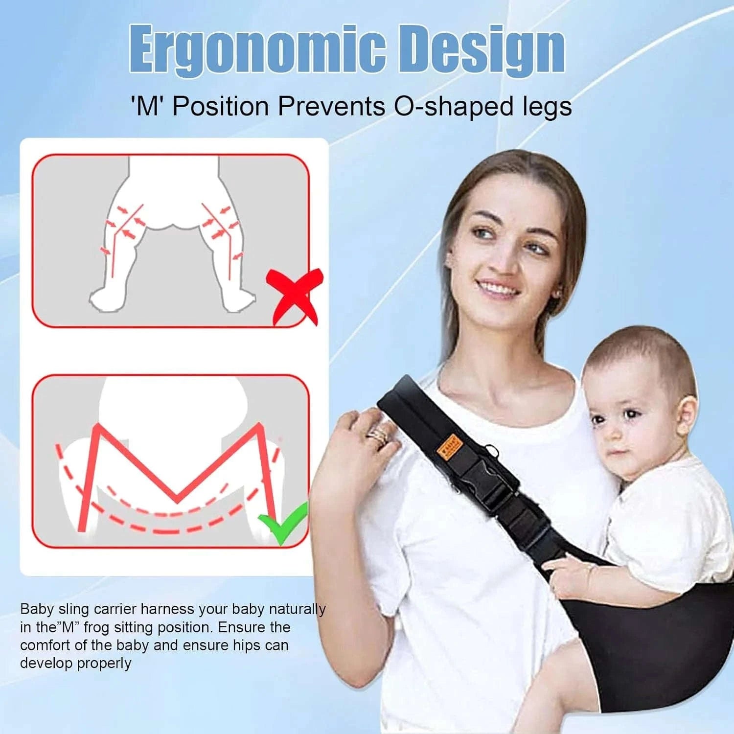 Portable Baby Carrier Wrap Toddler Sling-China Black / CHINA