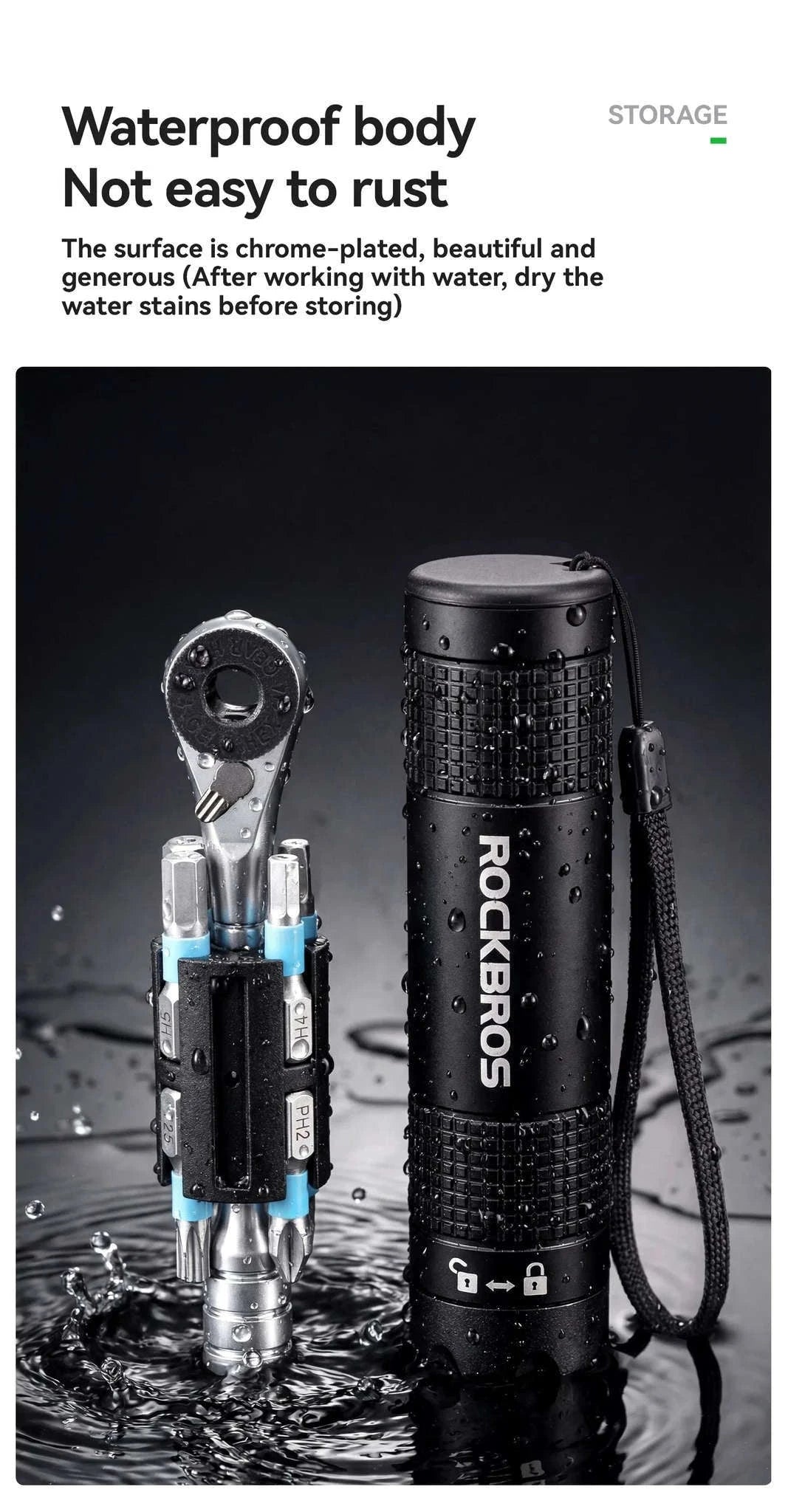 Portable Bicycle Ratchet Tool Set Compact Aluminum Tube Bike Kit-TG-8601