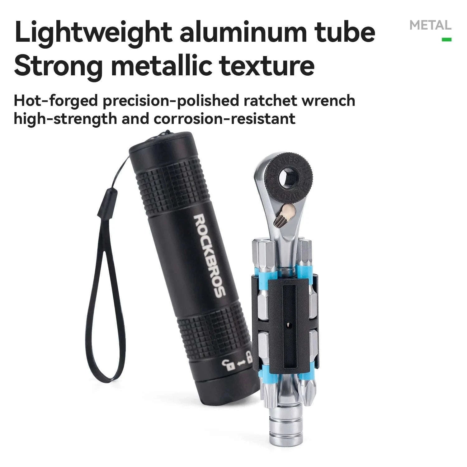 Portable Bicycle Ratchet Tool Set Compact Aluminum Tube Bike Kit-TG-8601