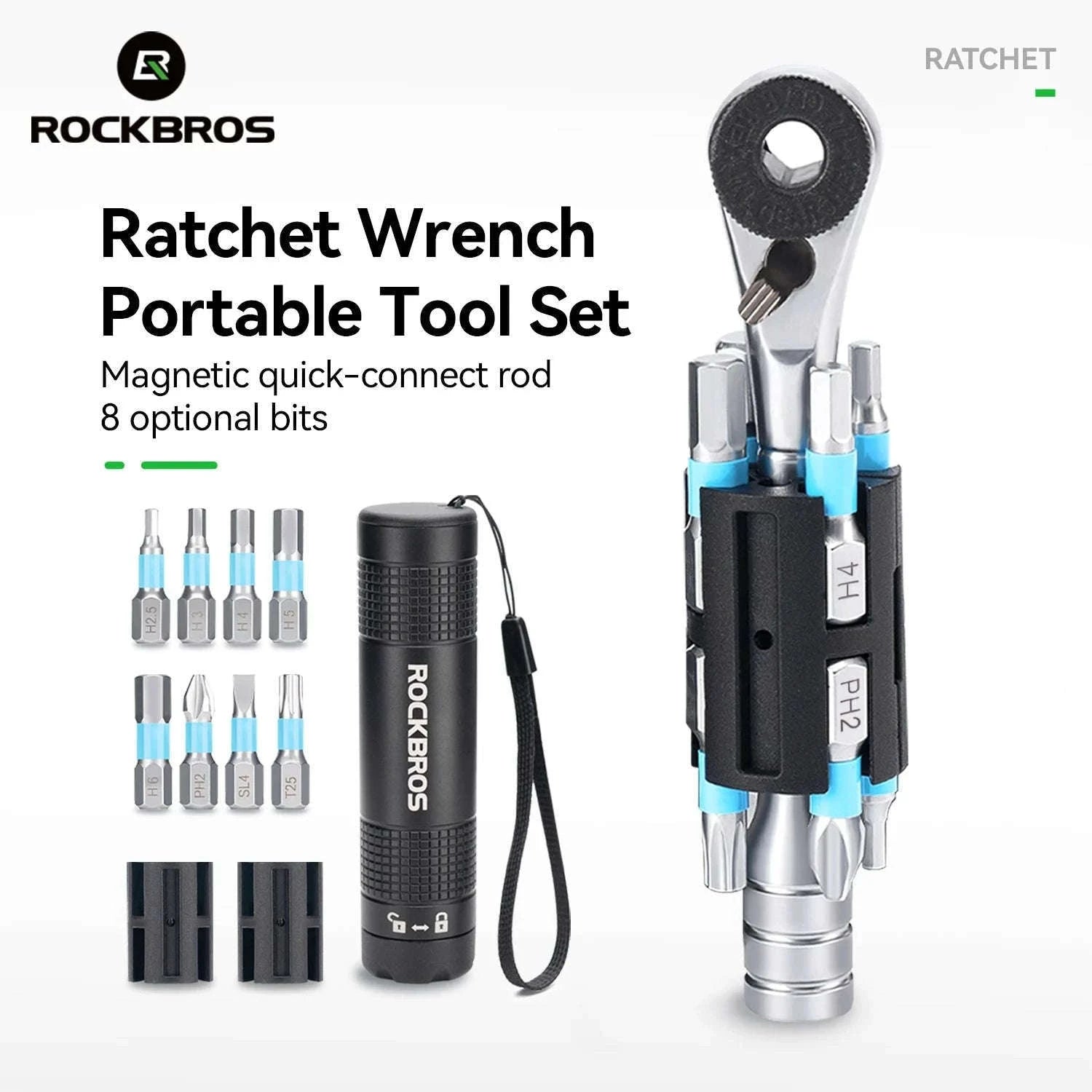 Portable Bicycle Ratchet Tool Set Compact Aluminum Tube Bike Kit-TG-8601