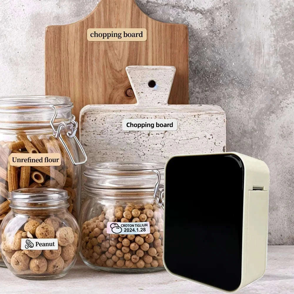 Portable Bluetooth Thermal Label Maker with App Control and Ink-Free Printing-P15 Matcha tea color