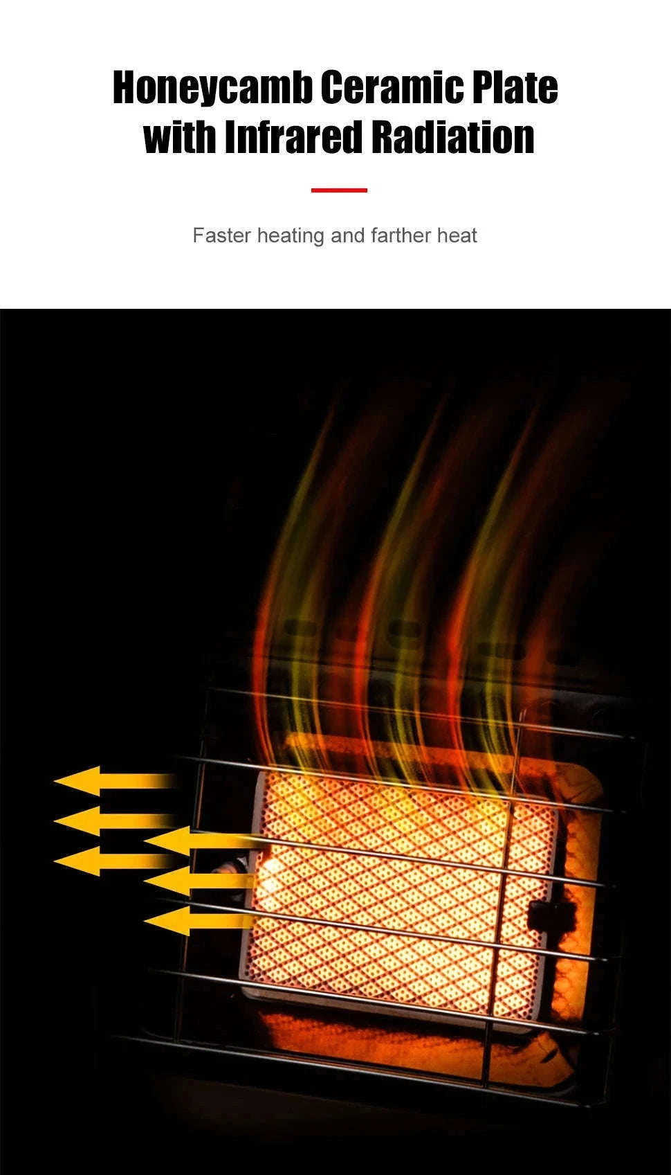 Portable Butane Tent Heater 1500W for Camping and Outdoor Use-Orange