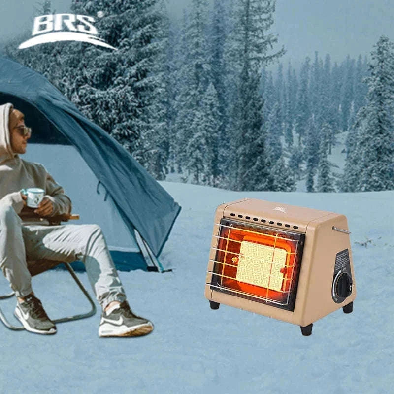 Portable Butane Tent Heater 1500W for Camping and Outdoor Use-Orange