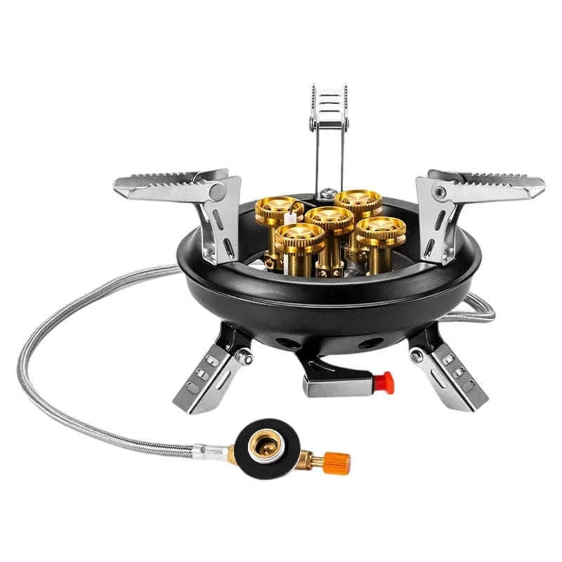 Portable Camping Gas Stove 16000W with Piezo Ignition-Black