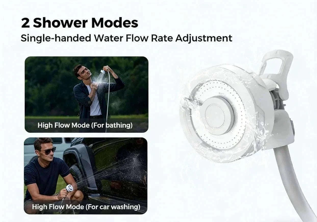 Portable Camping Shower Pump IPX7 Waterproof-Default Title