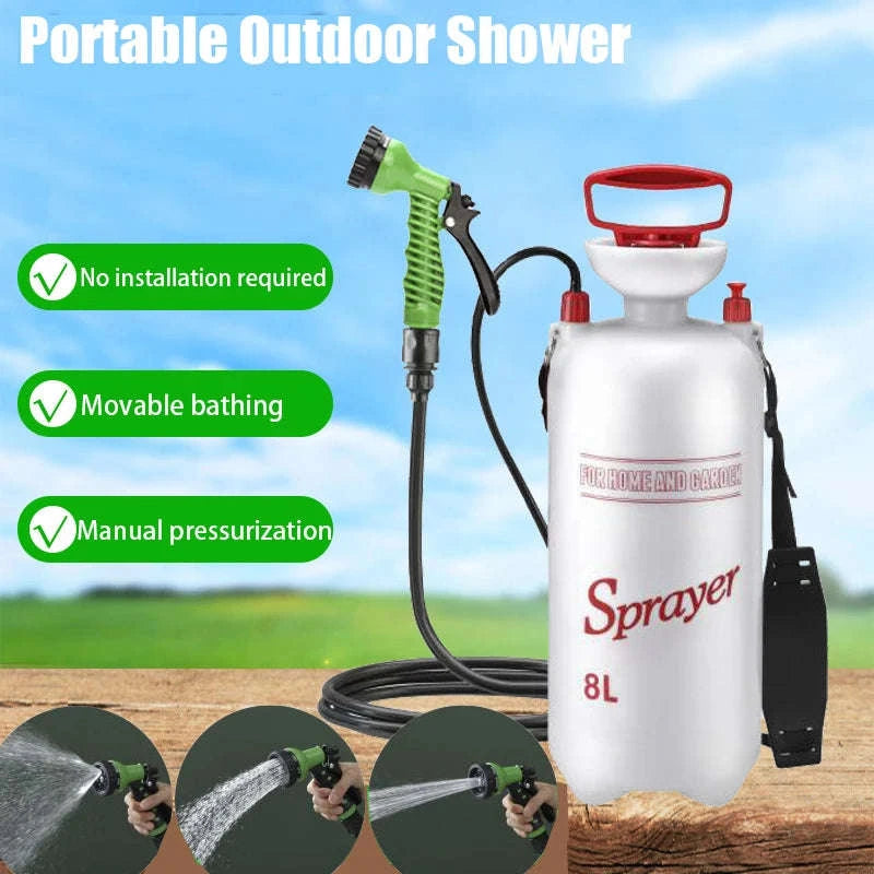 Portable Camping Shower with 3m Hose-4L