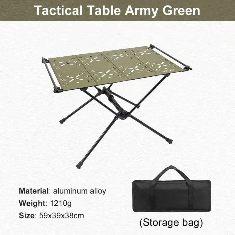Portable Camping Table-Army Green Table Set