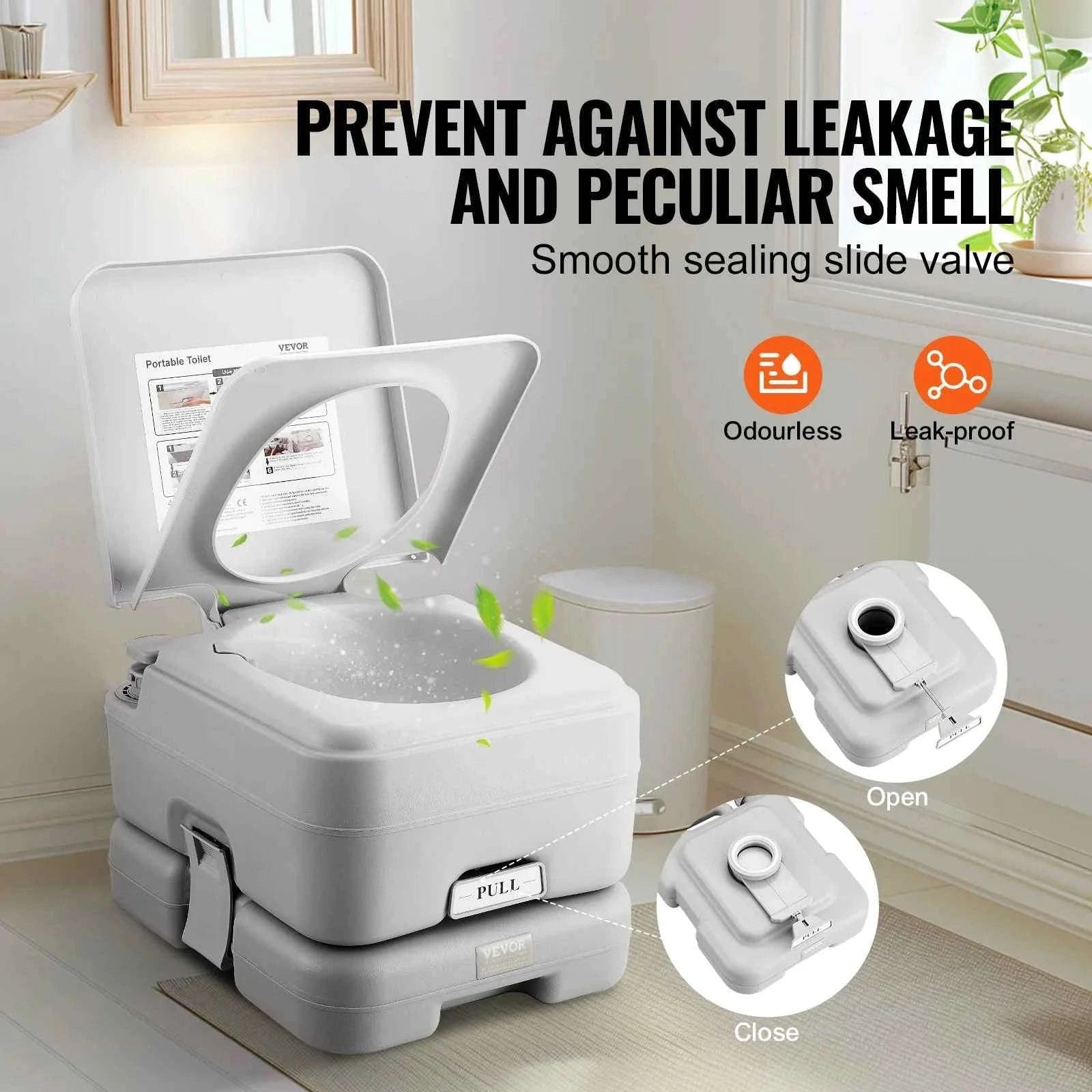Portable Camping Toilet with Pressurized Flush-5.2gal / spain