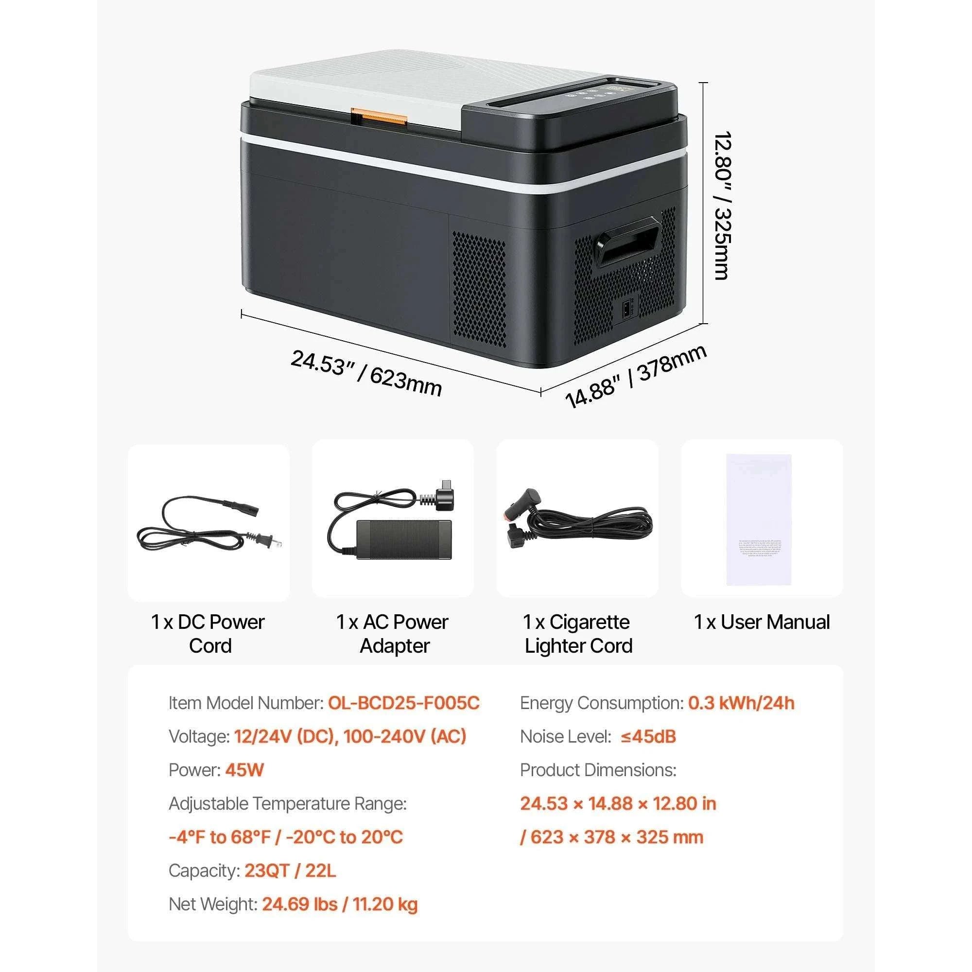 Portable Car Fridge Freezer 15L–55L Compressor Cooler for Travel-15L / spain