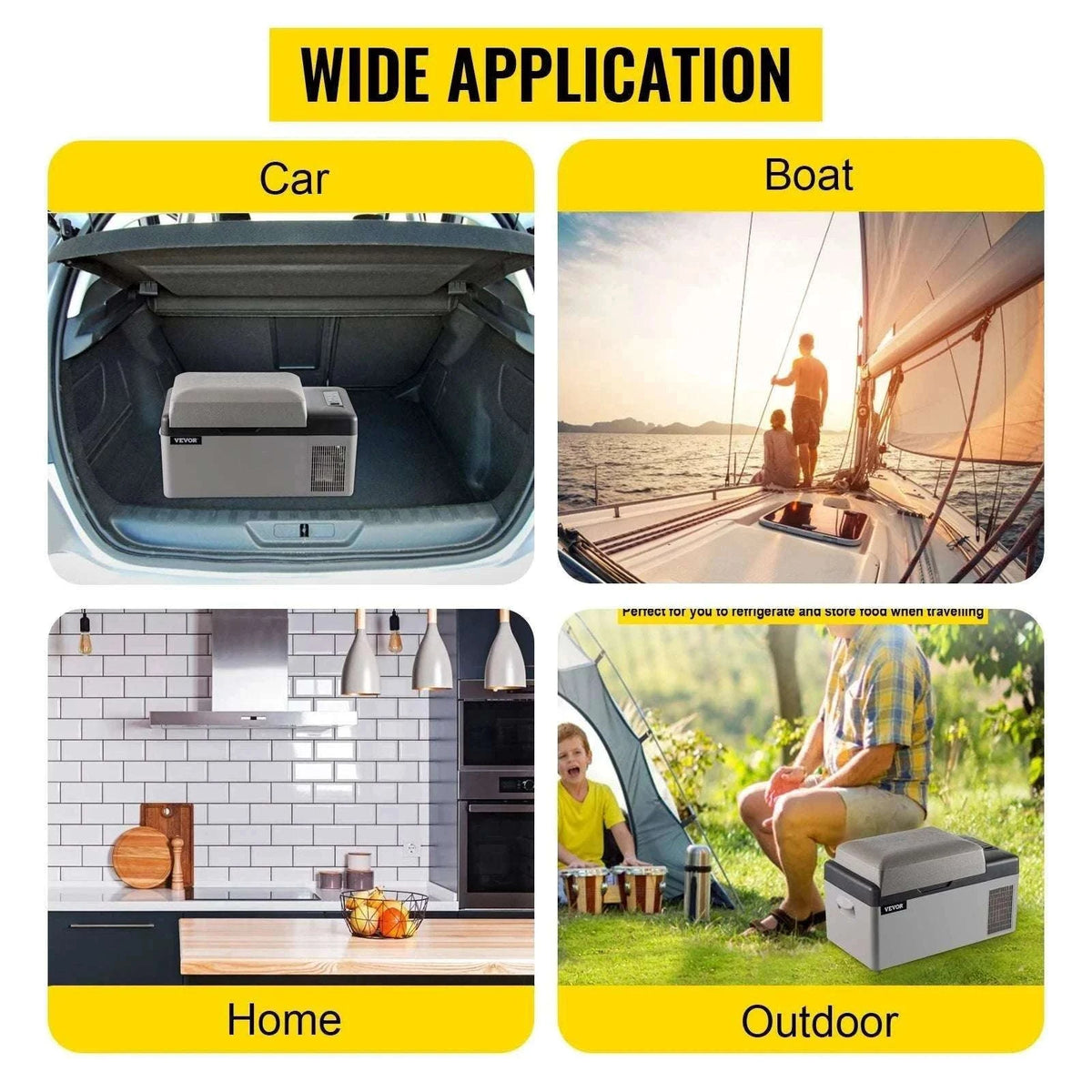 Portable Car Fridge Freezer 15L–55L Compressor Cooler for Travel-15L / spain