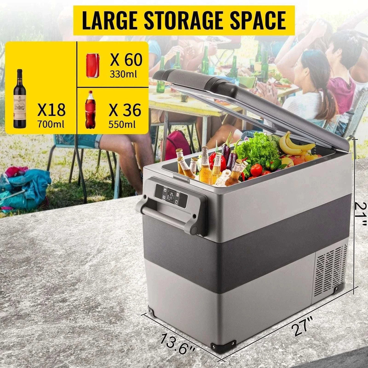 Portable Car Fridge Freezer 15L–55L Compressor Cooler for Travel-15L / spain