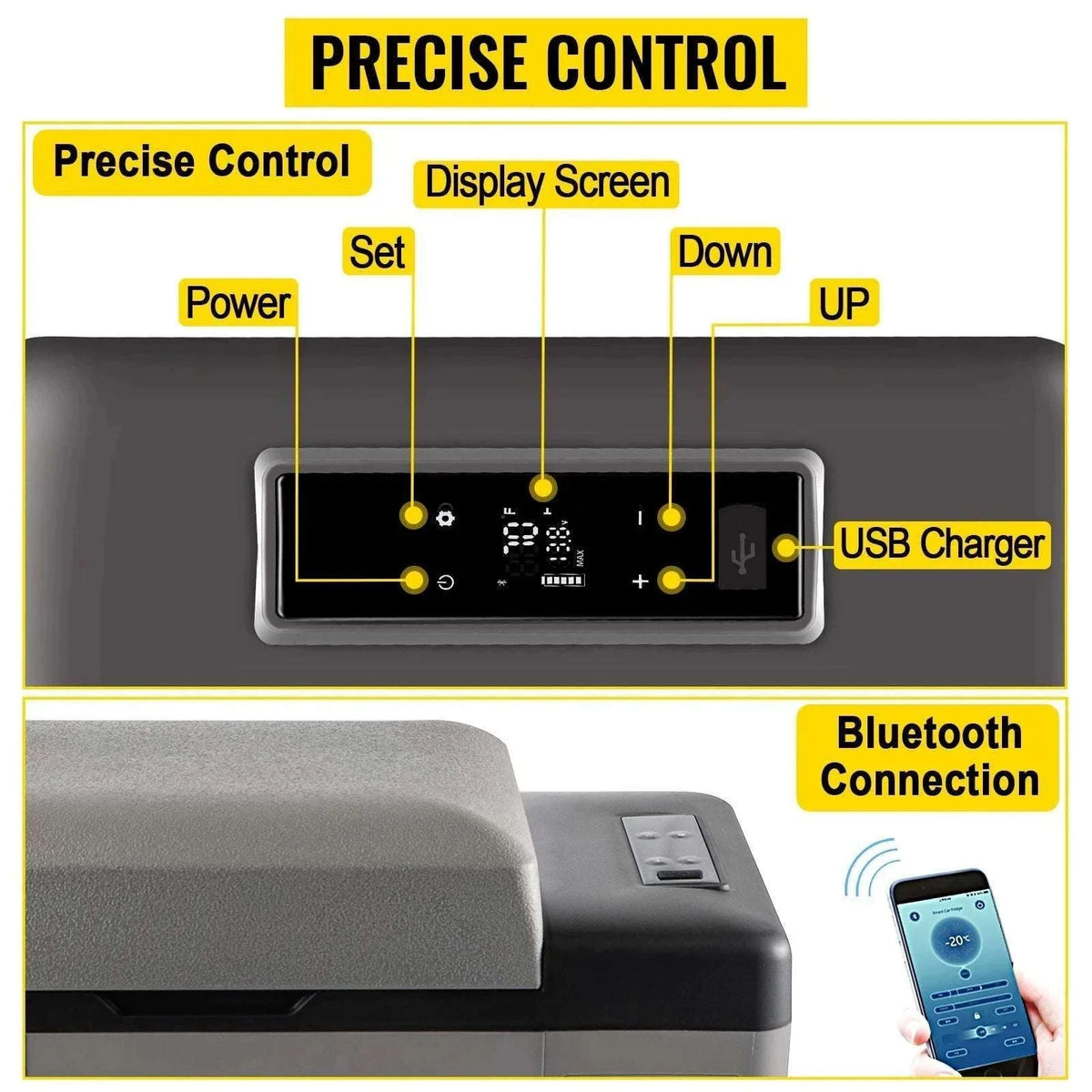 Portable Car Fridge Freezer 15L–55L Compressor Cooler for Travel-15L / spain
