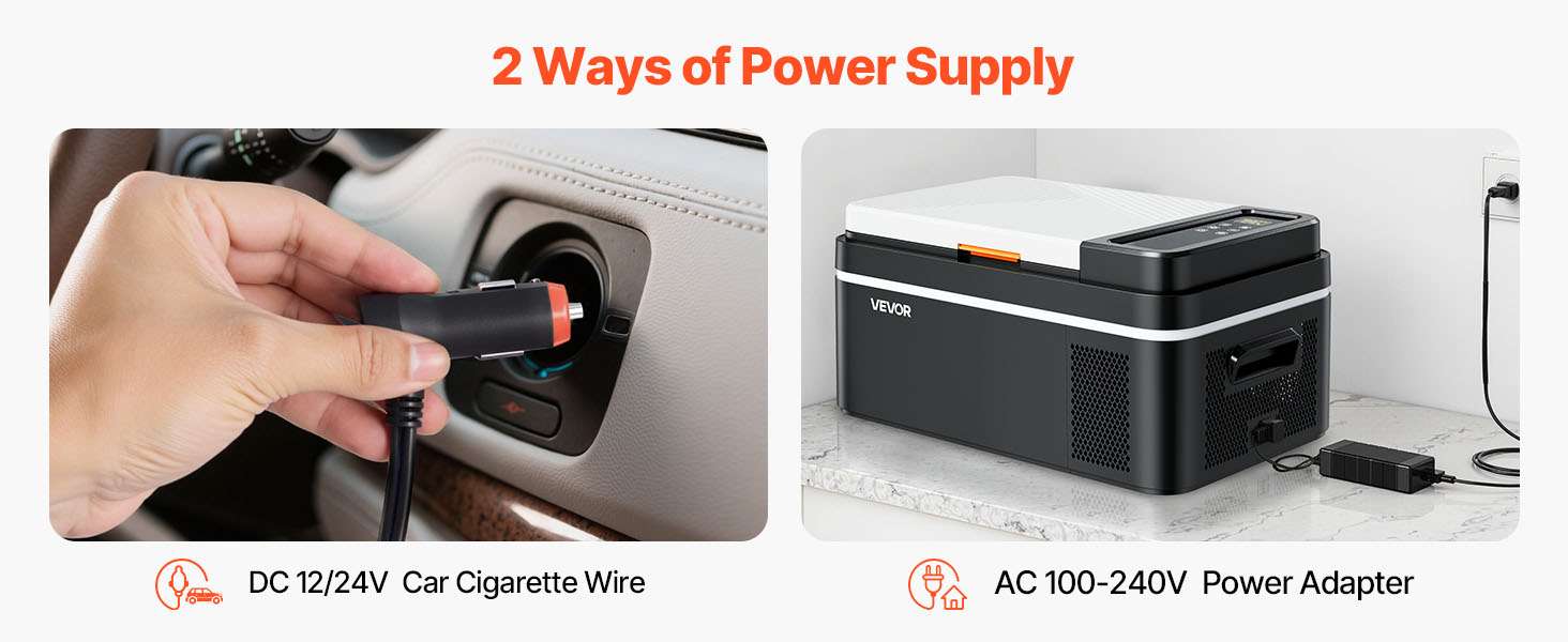 Portable Car Fridge Freezer 15L–55L Electric Cooler 12V/24V & AC-55L / United States