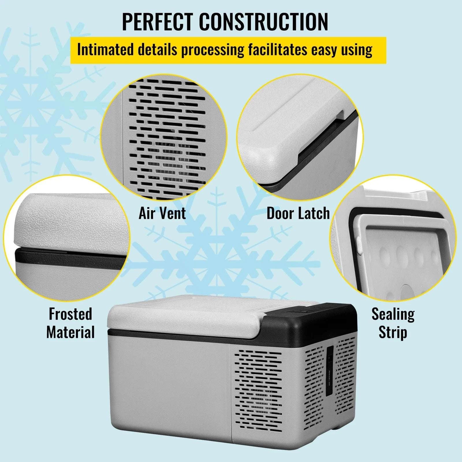 Portable Car Fridge Freezer 9L/15L Compressor Cooler for Travel-15L / United States