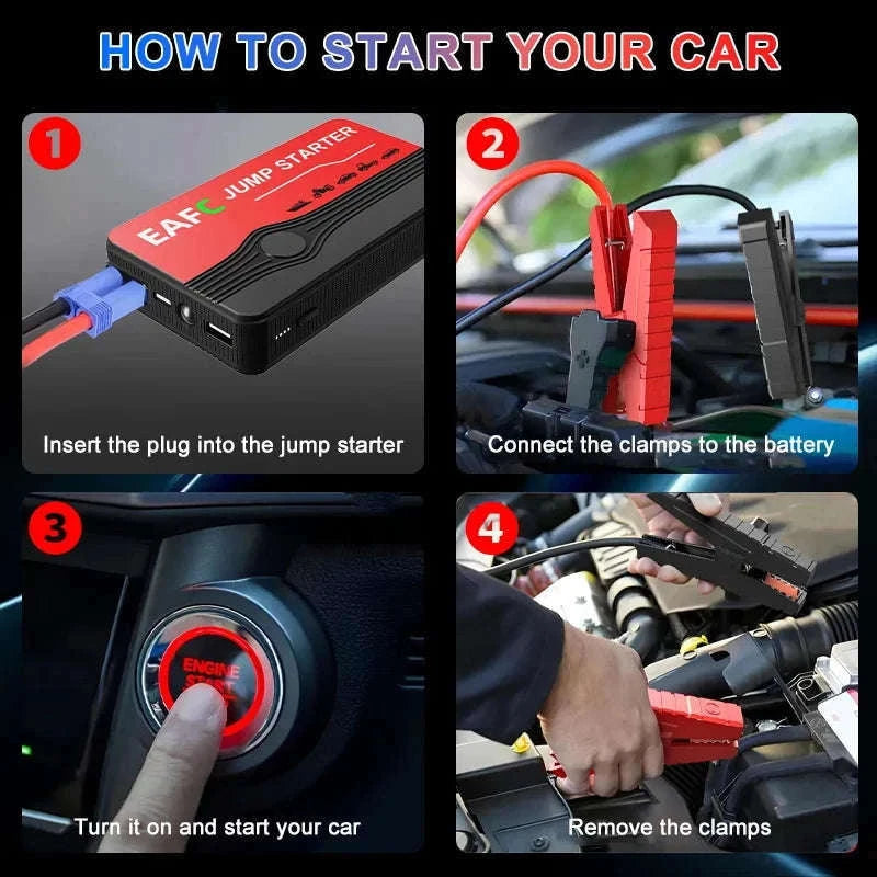 Portable Car Jump Starter Power Bank 600A–2000A-1200A carton / Poland