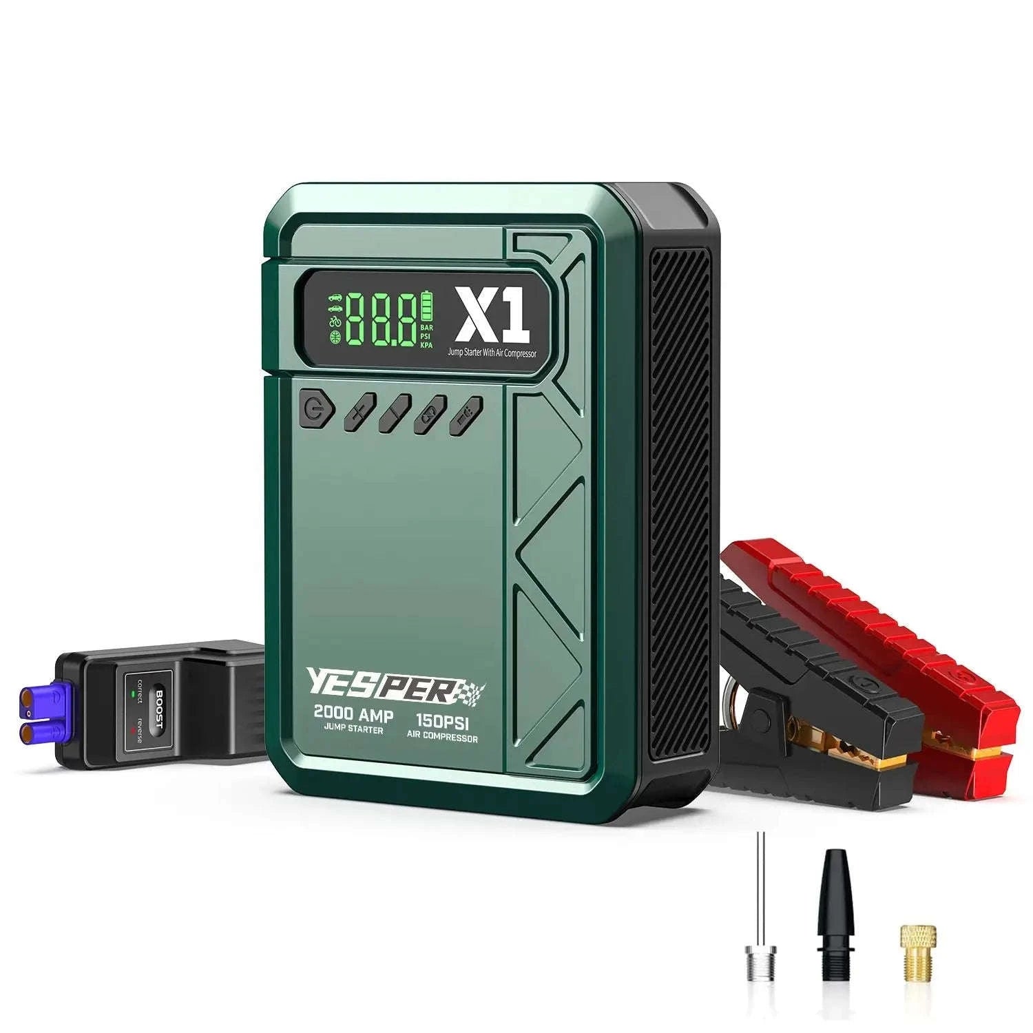 Portable Car Jump Starter with Air Compressor 2000A 150 PSI Power Bank-A-X1-yesper / Mexico