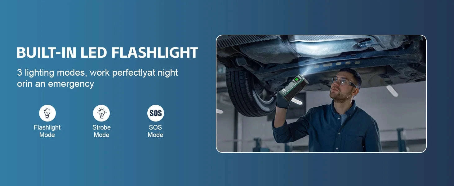 Portable Car Jump Starter with Air Compressor 2000A 150 PSI Power Bank-A-X1-yesper / Mexico