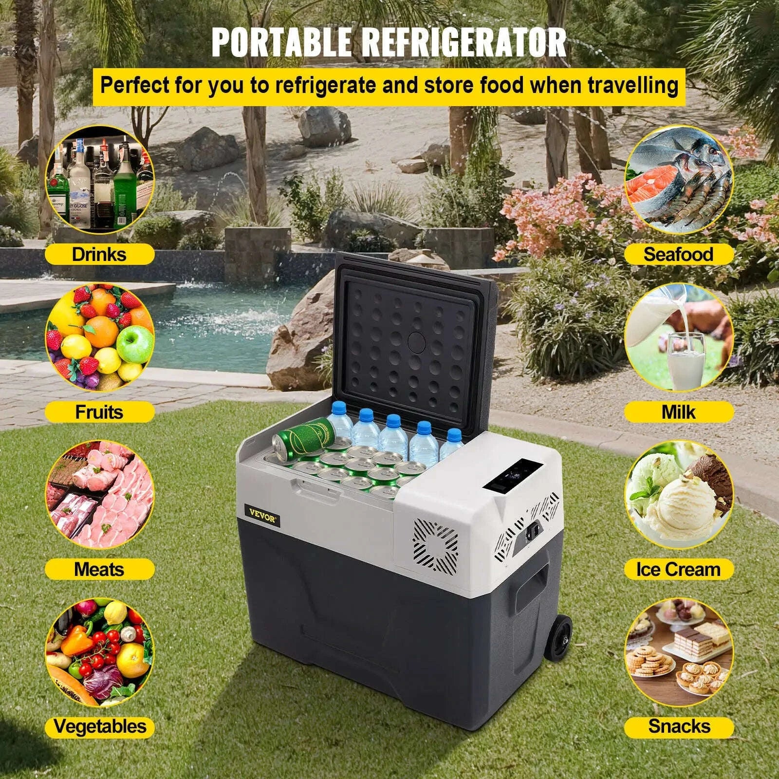 Portable Car Refrigerator 30L 40L 50L 220V-32Qt 30L / france