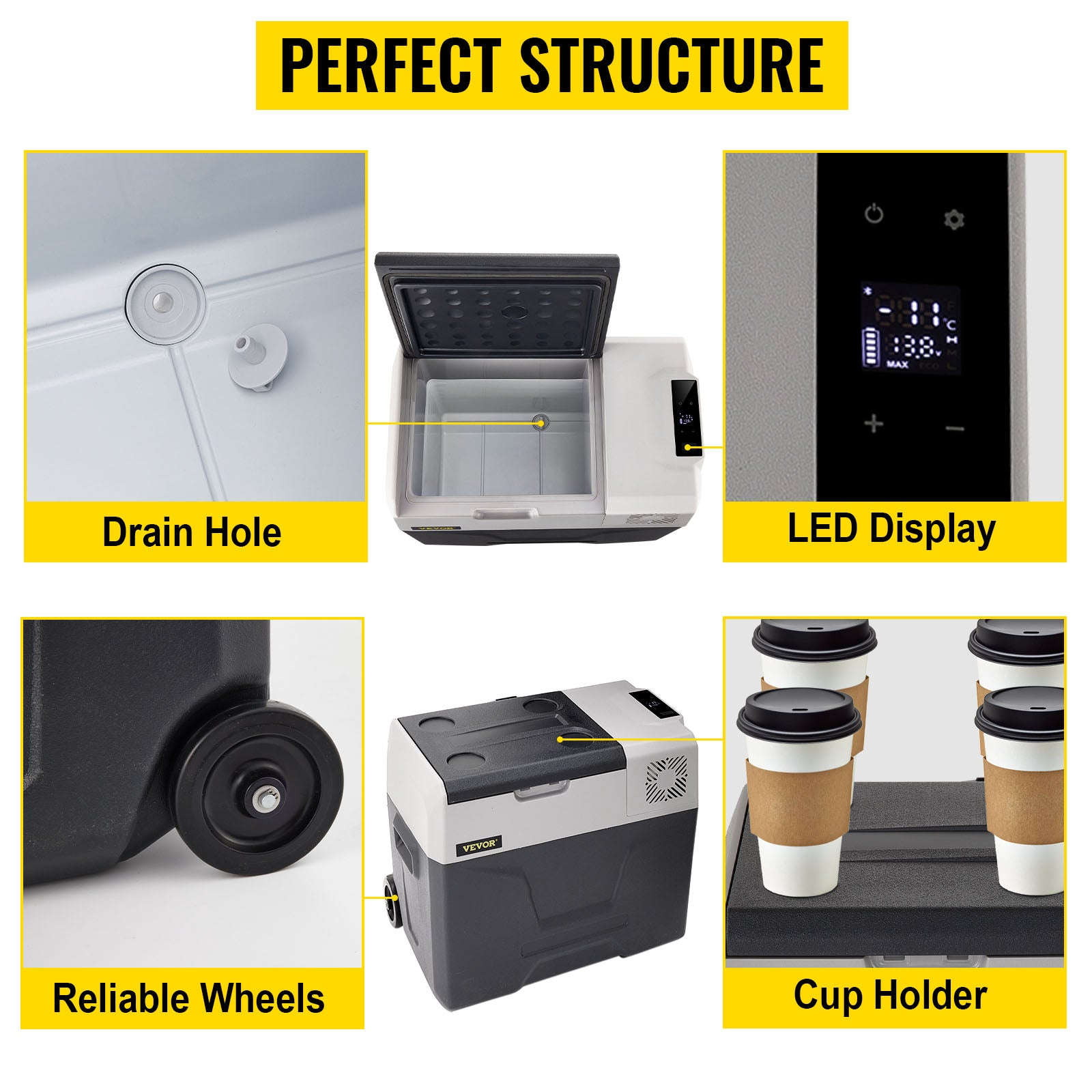 Portable Car Refrigerator 30L 40L 50L 220V-32Qt 30L / france
