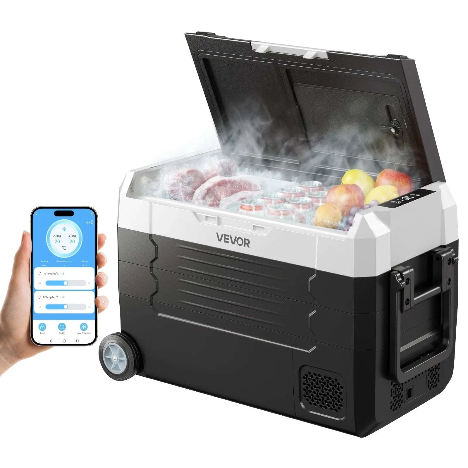 Portable Car Refrigerator 35L–55L Dual Zone Electric Cooler-35L NEW / United States