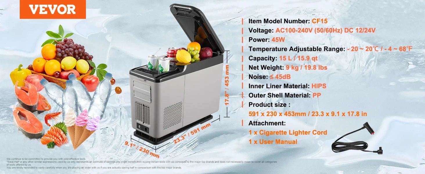 Portable Car Refrigerator 8L to 75L Single and Dual Zone-NLS45 / france
