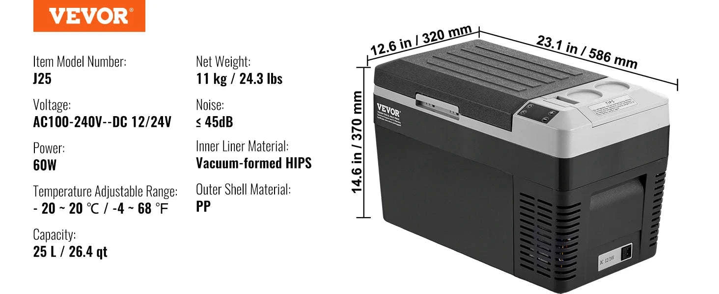 Portable Car Refrigerator 8L to 75L Single and Dual Zone-NLS45 / france