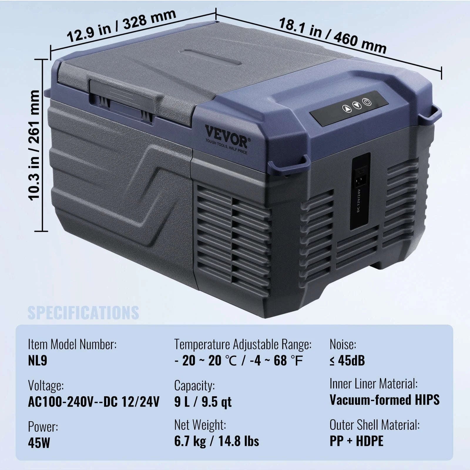 Portable Car Refrigerator 8L to 75L Single and Dual Zone-NLS45 / france