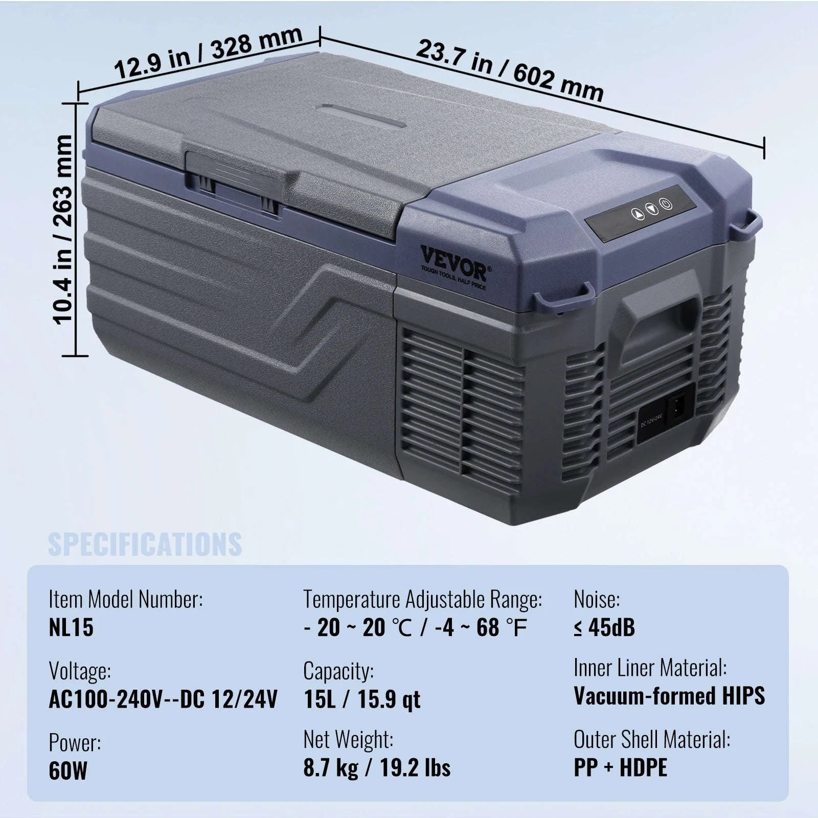 Portable Car Refrigerator 8L to 75L Single and Dual Zone-NLS45 / france
