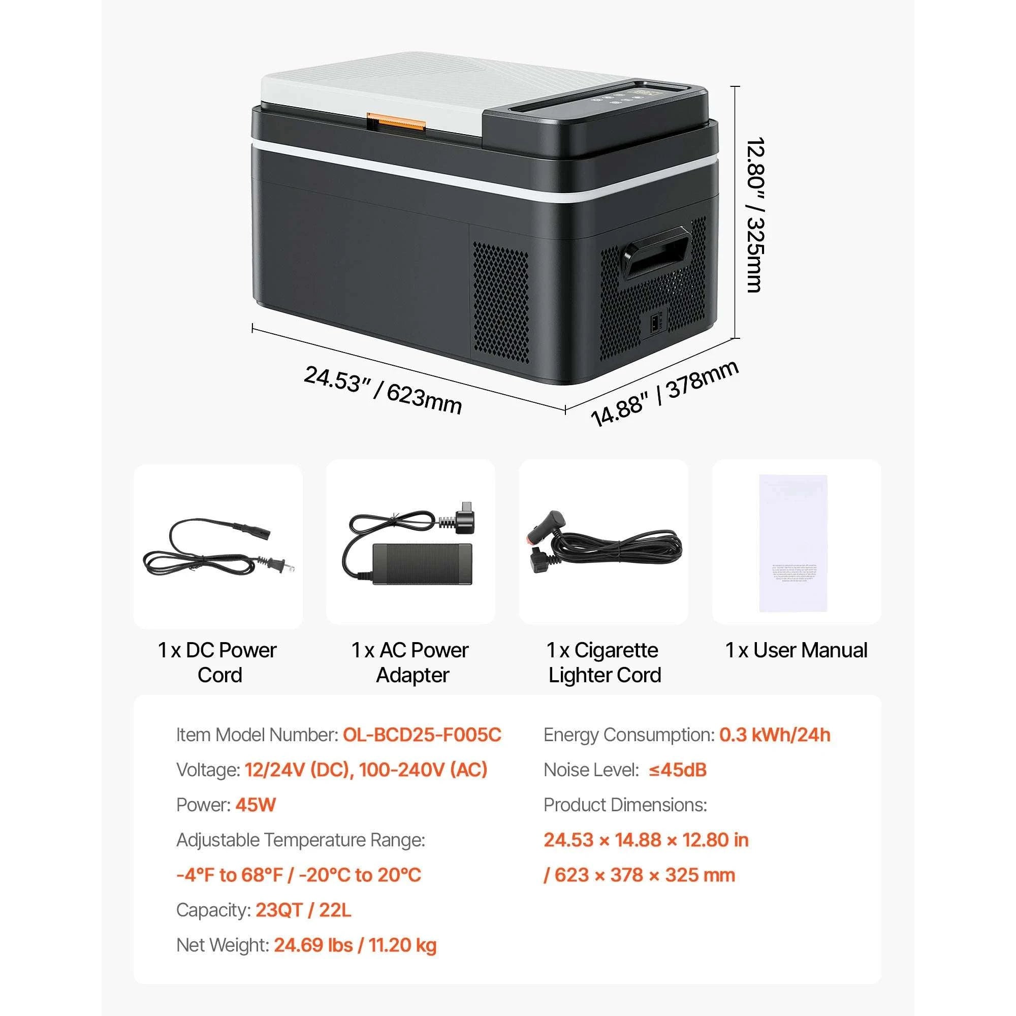 Portable Car Refrigerator Freezer 12V Compressor Cooler 20L–55L-22L NEW / United States