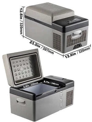 Portable Car Refrigerator Freezer 15–55L with Fast Cooling & App Control-CZECH REPUBLIC / 15L