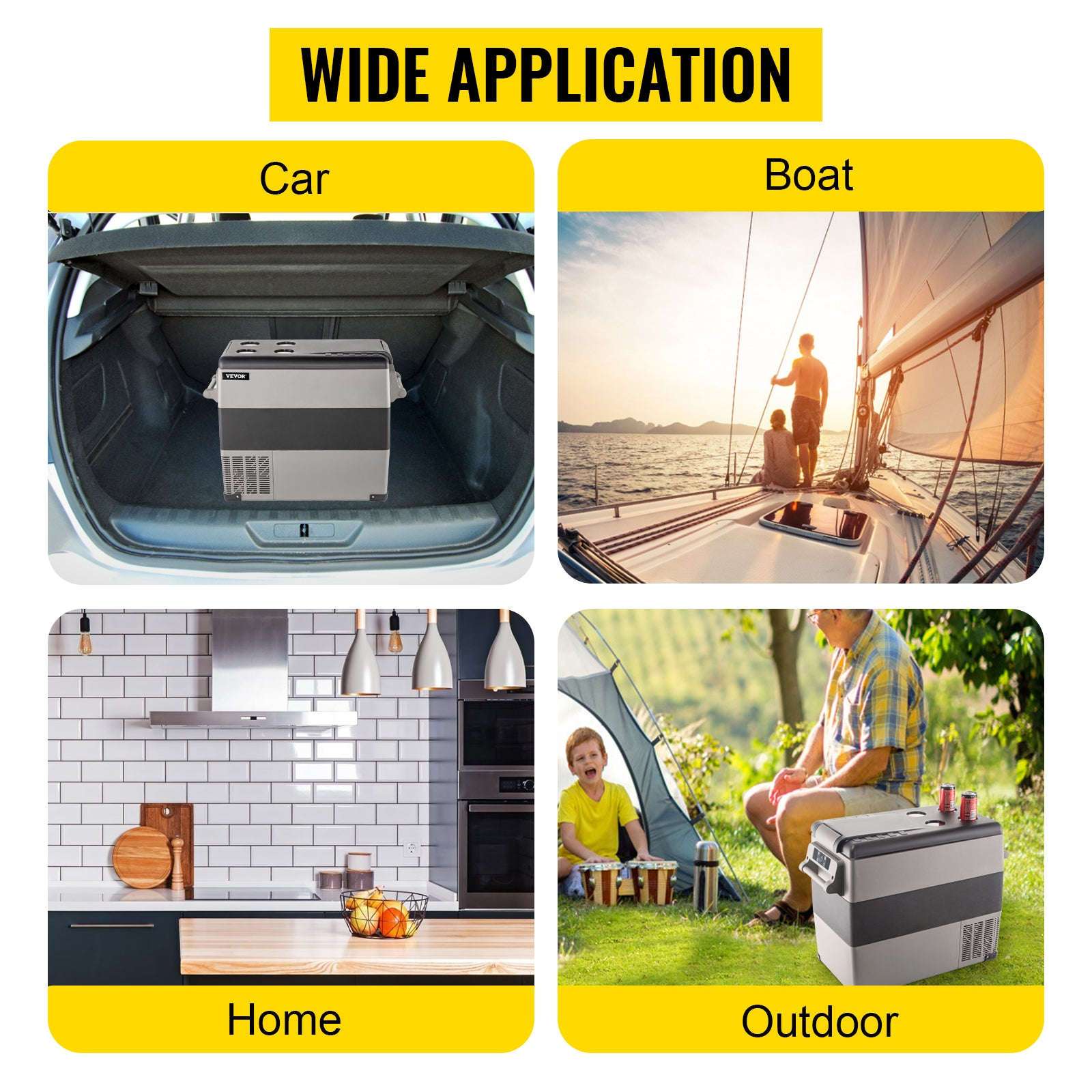 Portable Car Refrigerator Freezer with Compressor Cooling-45L / United States