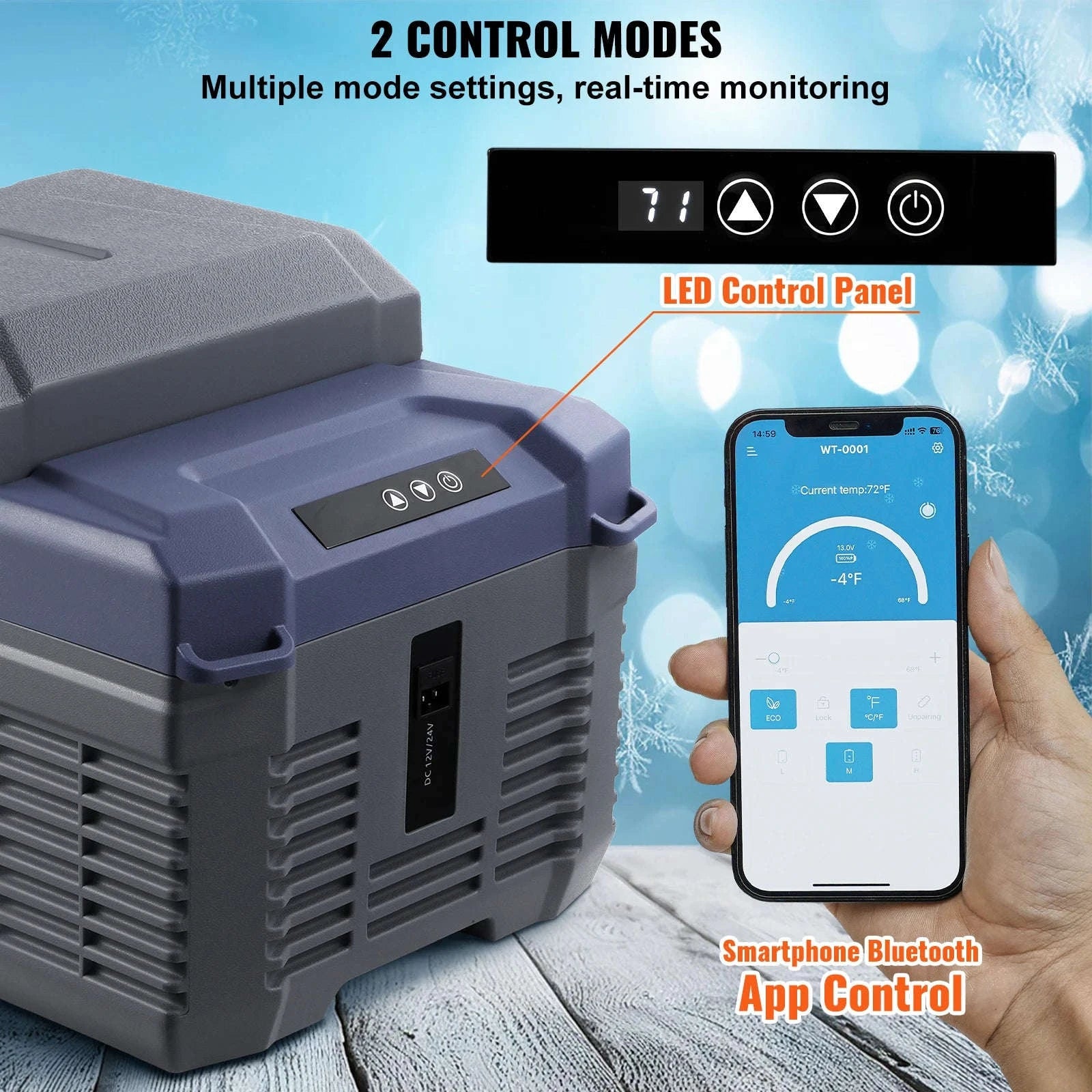Portable Car Refrigerator with Single or Dual Zone and Bluetooth Control-C75 STC / Canada