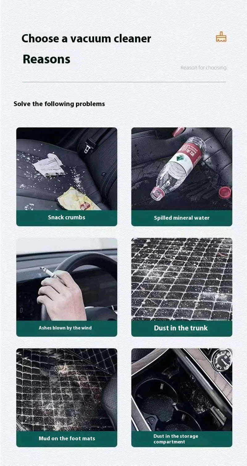 Portable Car Vacuum Cleaner-black