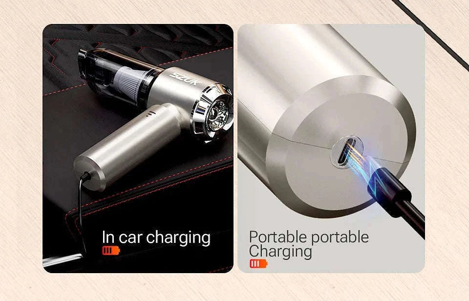 Portable Car Vacuum Cleaner with Strong Suction and Cordless Use-Max Red 2hapa