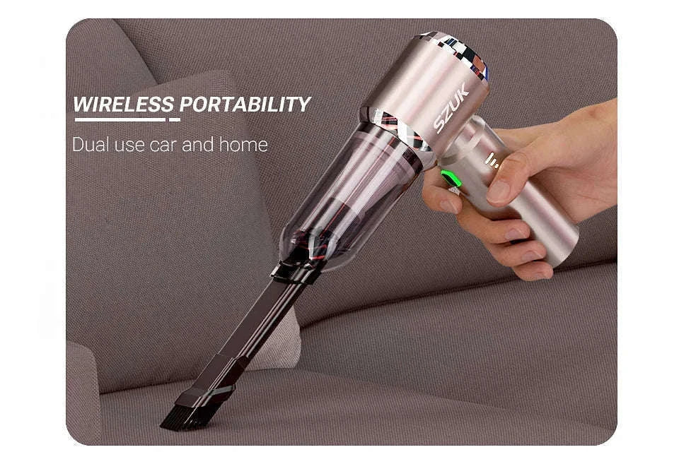 Portable Car Vacuum Cleaner with Strong Suction and Cordless Use-Max Red 2hapa