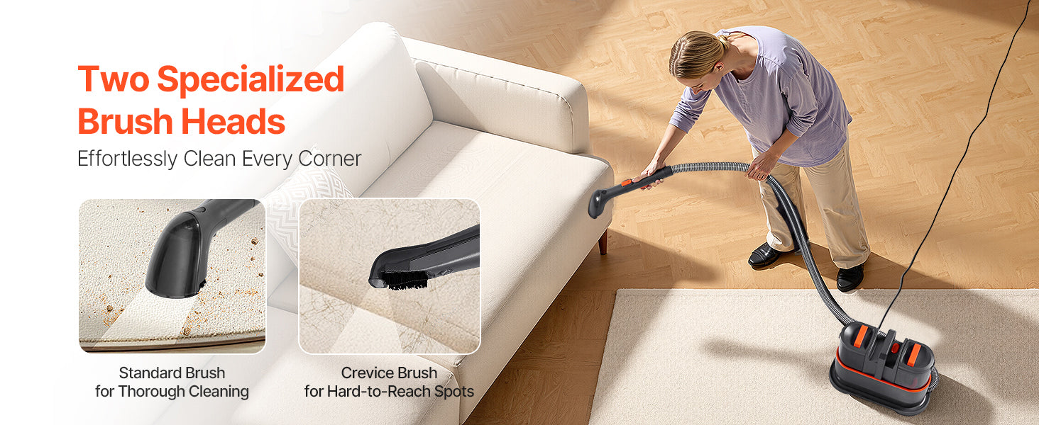 Portable Carpet Cleaner Machine with Dual Water Tanks