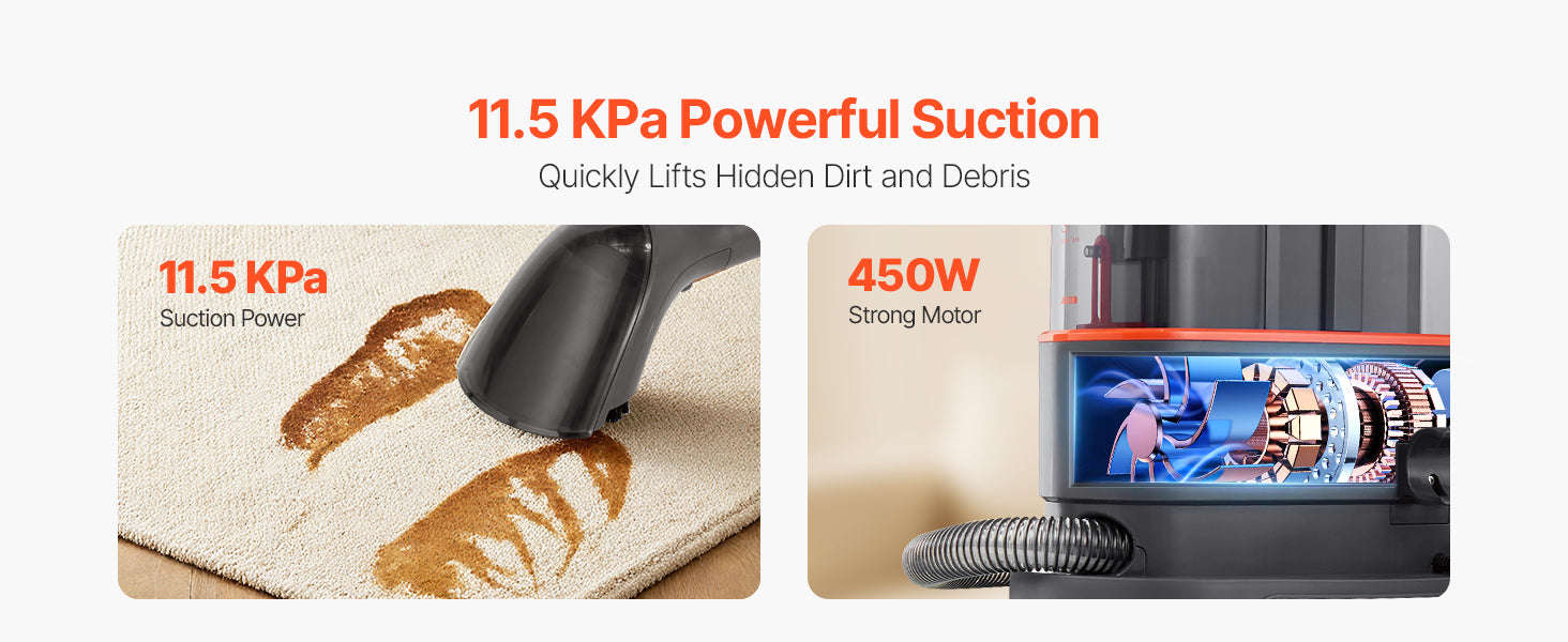 Portable Carpet Cleaner Machine with Dual Water Tanks-15.16x7.48x12.91inch / United States