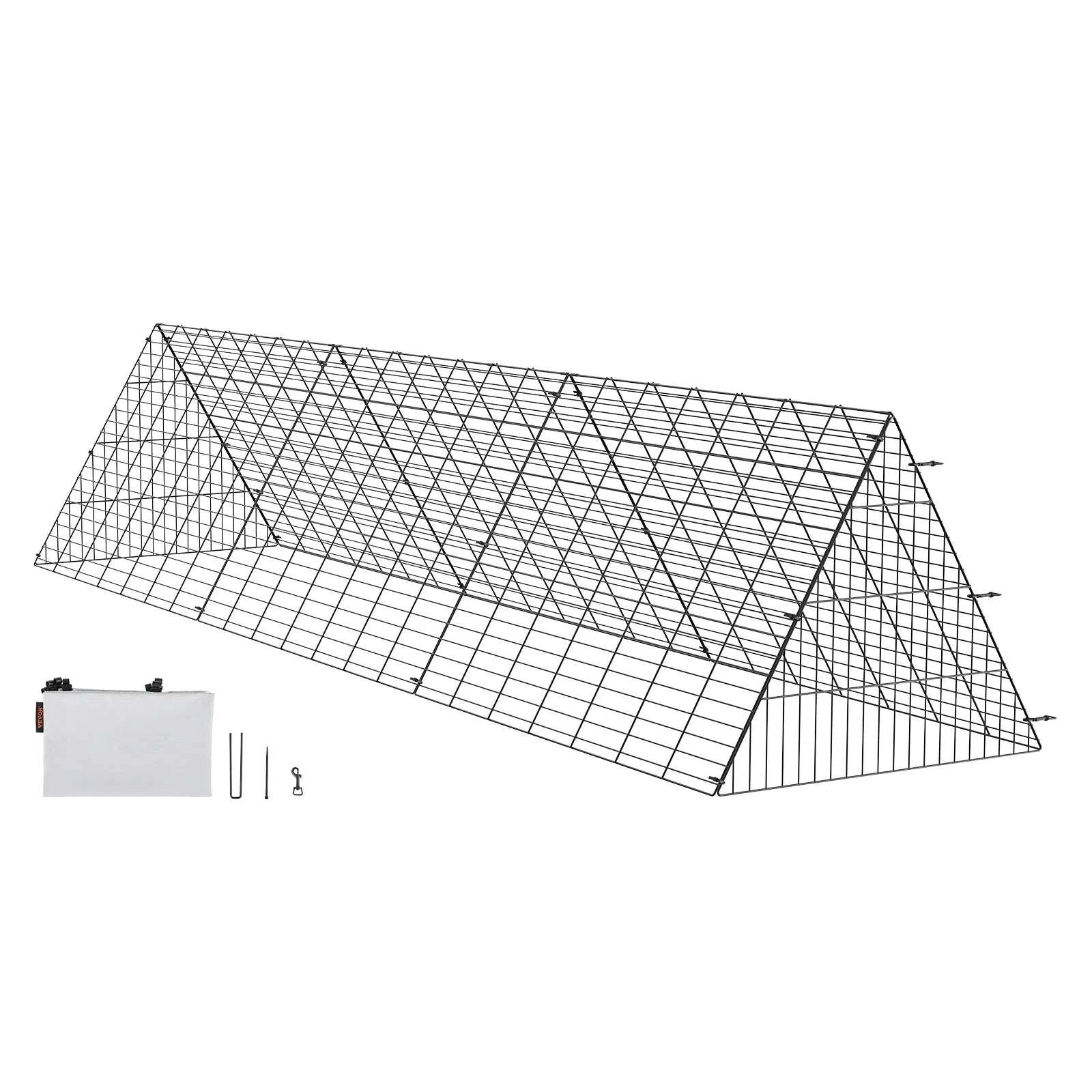 Portable Chicken Tunnel Run for Yard with Cover, 118" Coop Extension-United States / metal