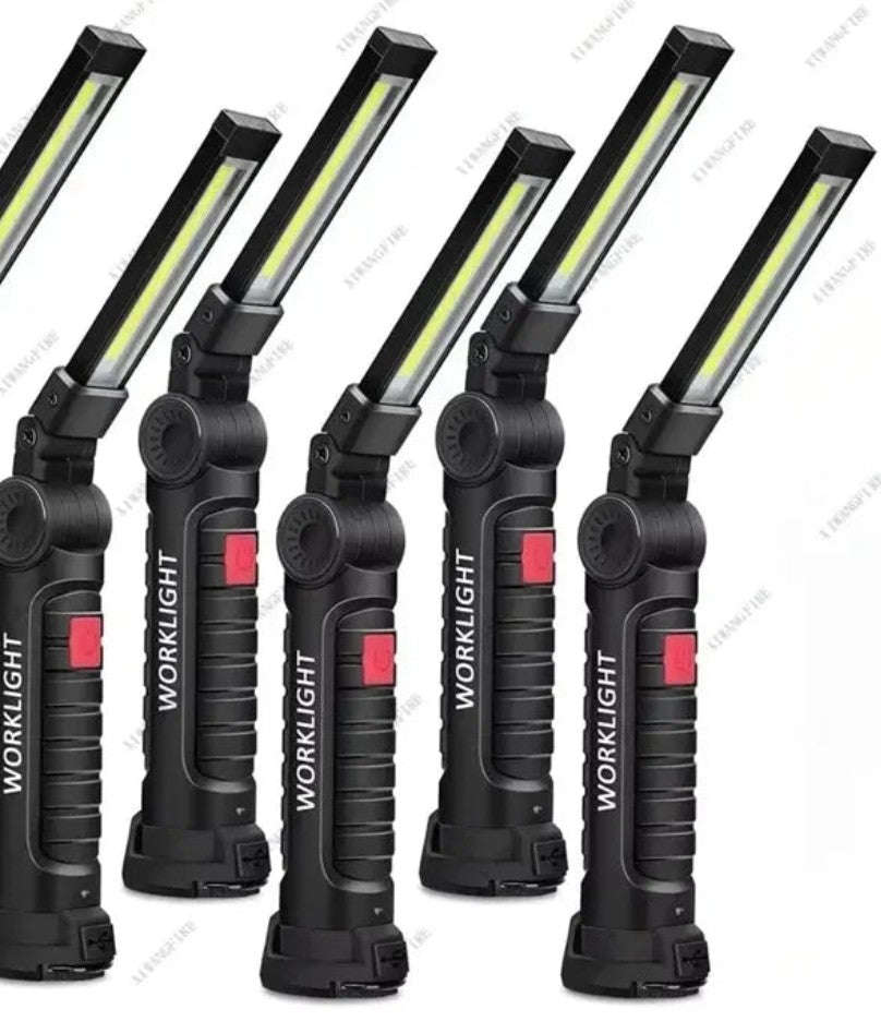 Portable COB LED Work Light – Magnetic, USB‑Rechargeable, Multi‑Mode Illumination-Big-6PCS